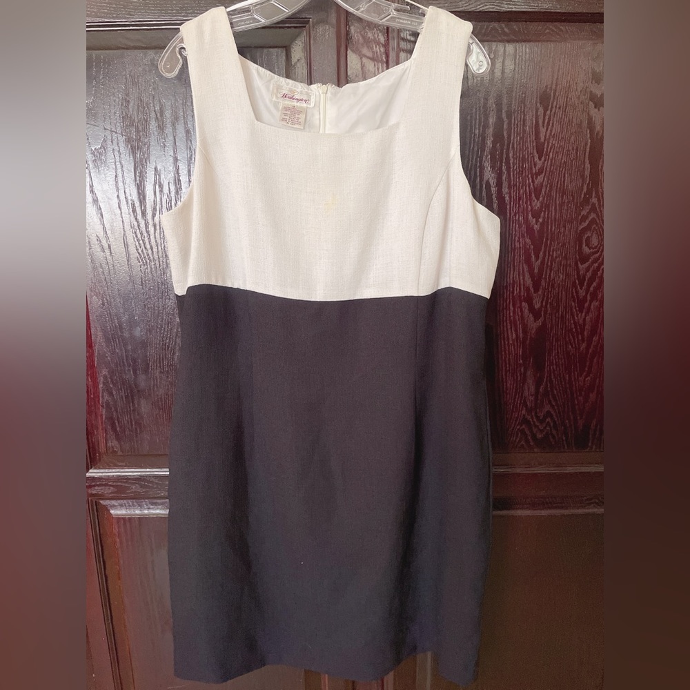 Beautiful Black and White Suit Dress with Jacket 2 pc